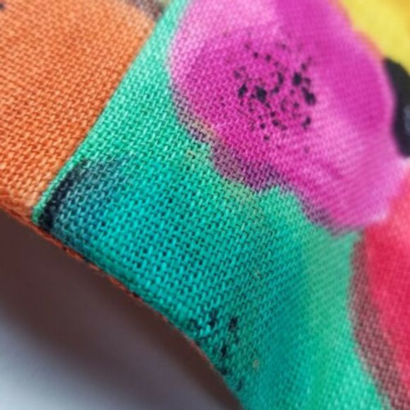 Rickie Freeman Jon Teri-Jon Floral Blouse Womens Sz 8 Linen  Button Front Top - Picture 5 of 12